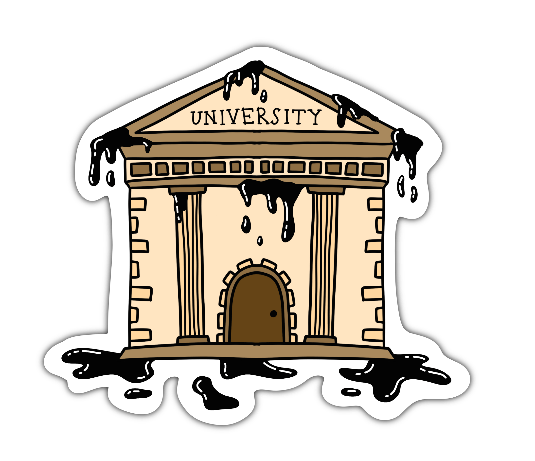 University dripping with oil